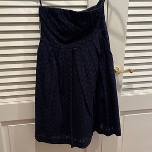 Gap navy strapless dress